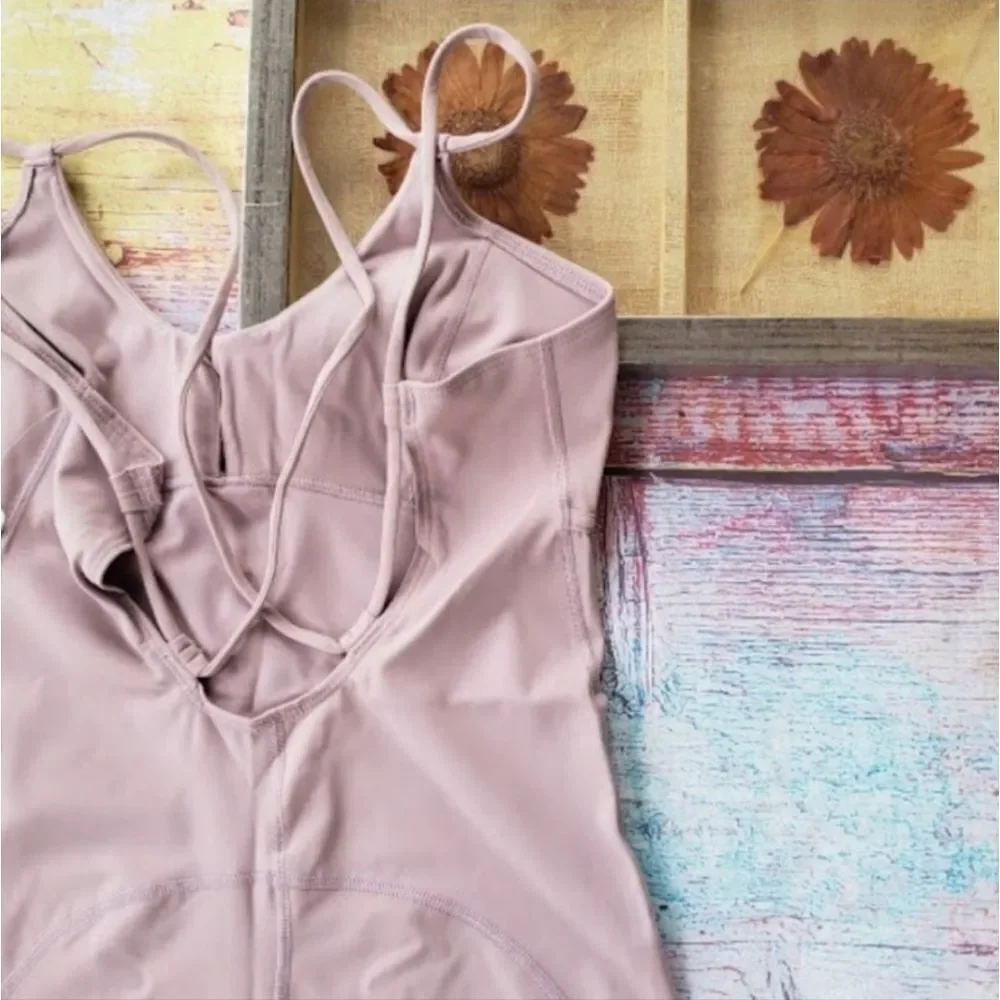 NWT Free People Gypsy Glow One Piece Biker Short Athleisure Onesie‎ Bodysuit M